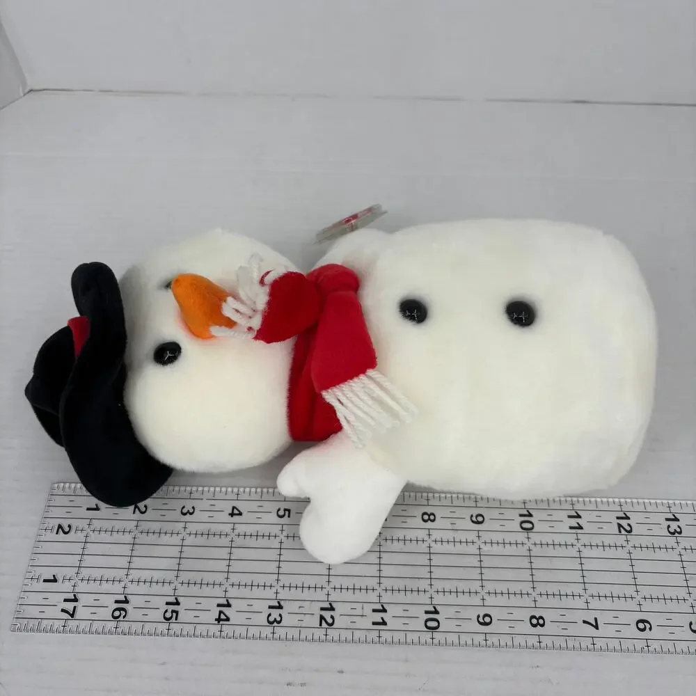Ty Beanie Buddies Snowball‎ White Snowman Plush Top Hat 12 Inch Vintage 2001